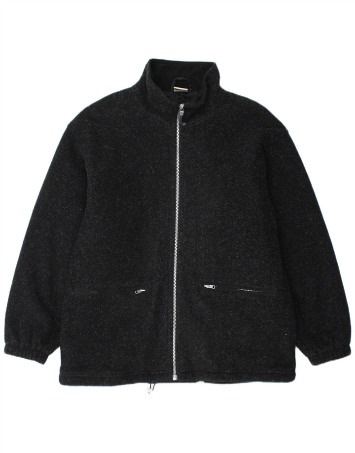 Giacca in pile da uomo dal taglio ampio CRANE UK 36 Small Poliestere chiazzato nero