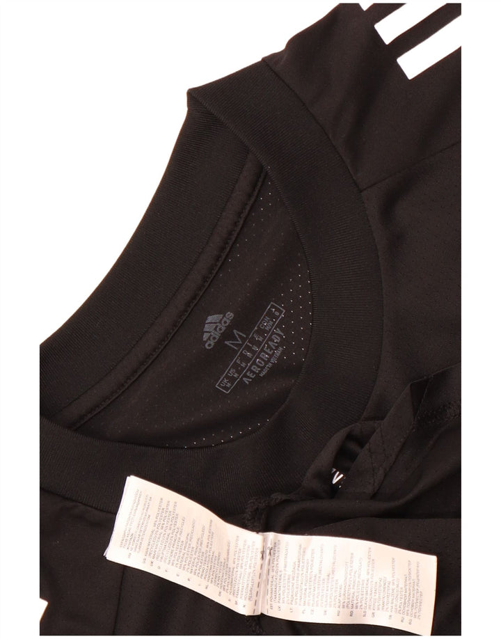 Adidas Mens Aeroready T-Shirt Top Medium Black Polyester