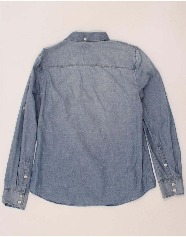 J. CREW Womens Shirt UK 10 Small Blue Cotton Vintage J. Crew and Second-Hand J. Crew from Messina Hembry 