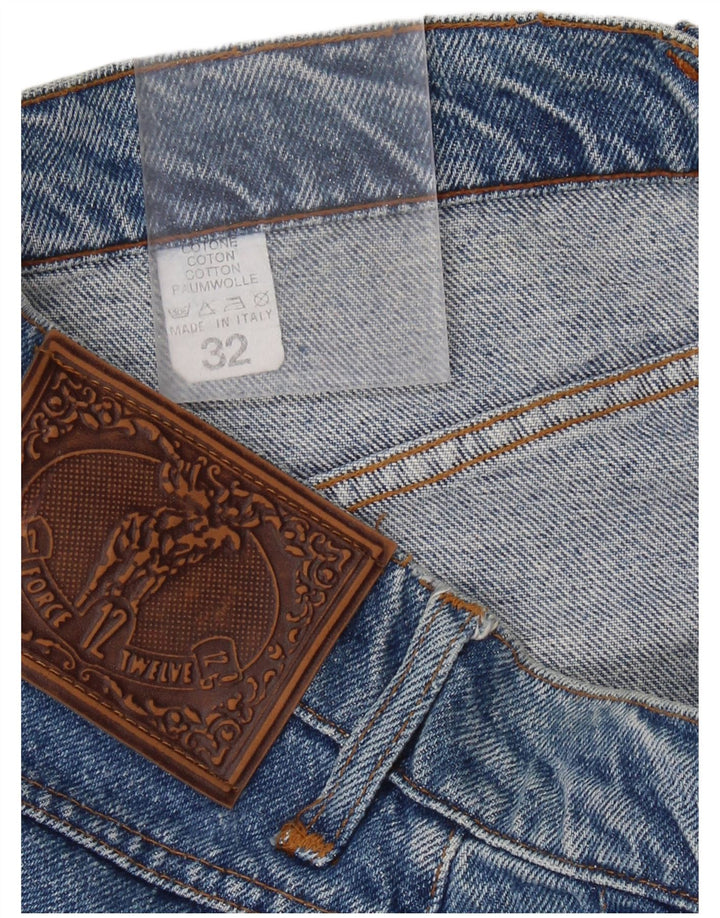 VINTAGE Womens Denim Skirt W32 Large Blue Cotton