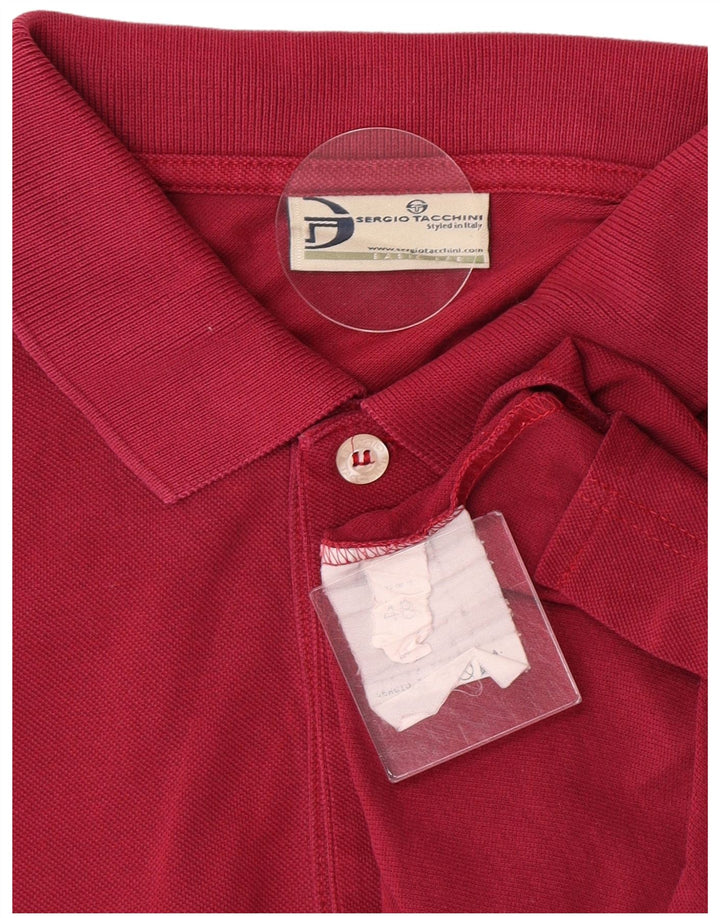 Sergio Tacchini Mens Polo Shirt IT 48 Medium Maroon