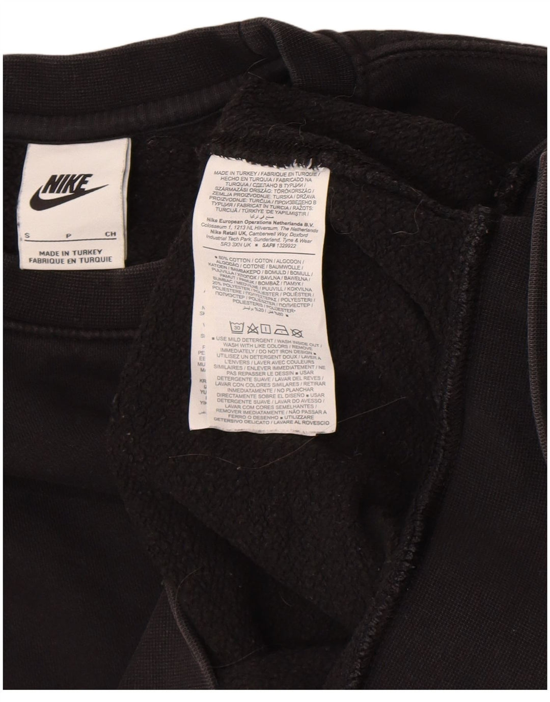 Nike Mens Graphic Sweatshirt Jumper Small Black Cotton