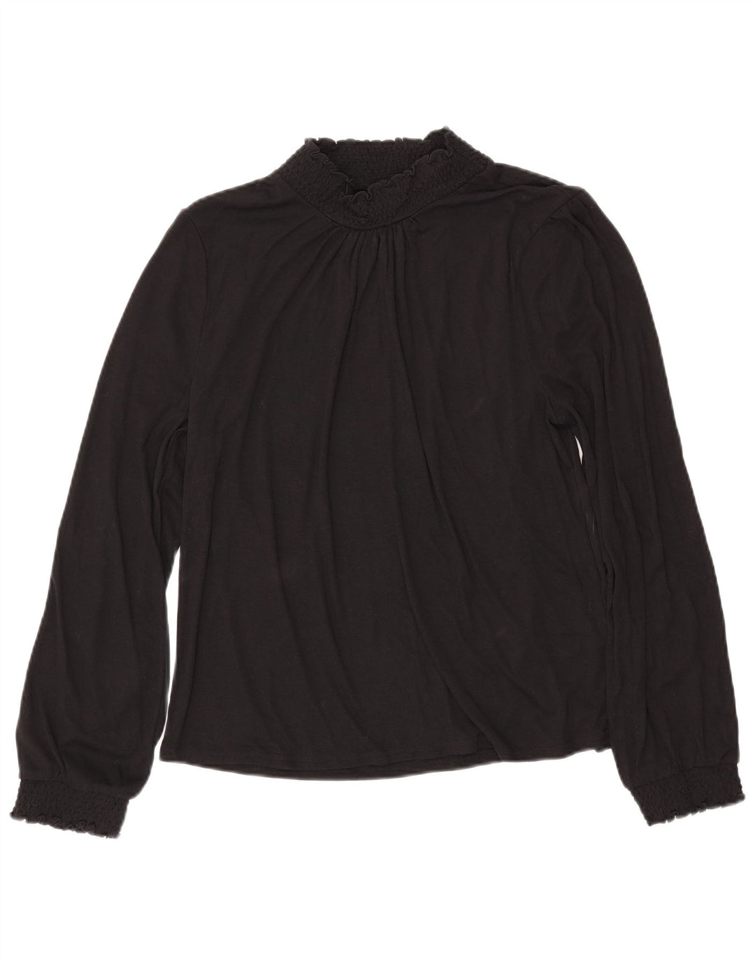 J. CREW Womens Long Sleeve Blouse Top UK 16 Large Black Polyester