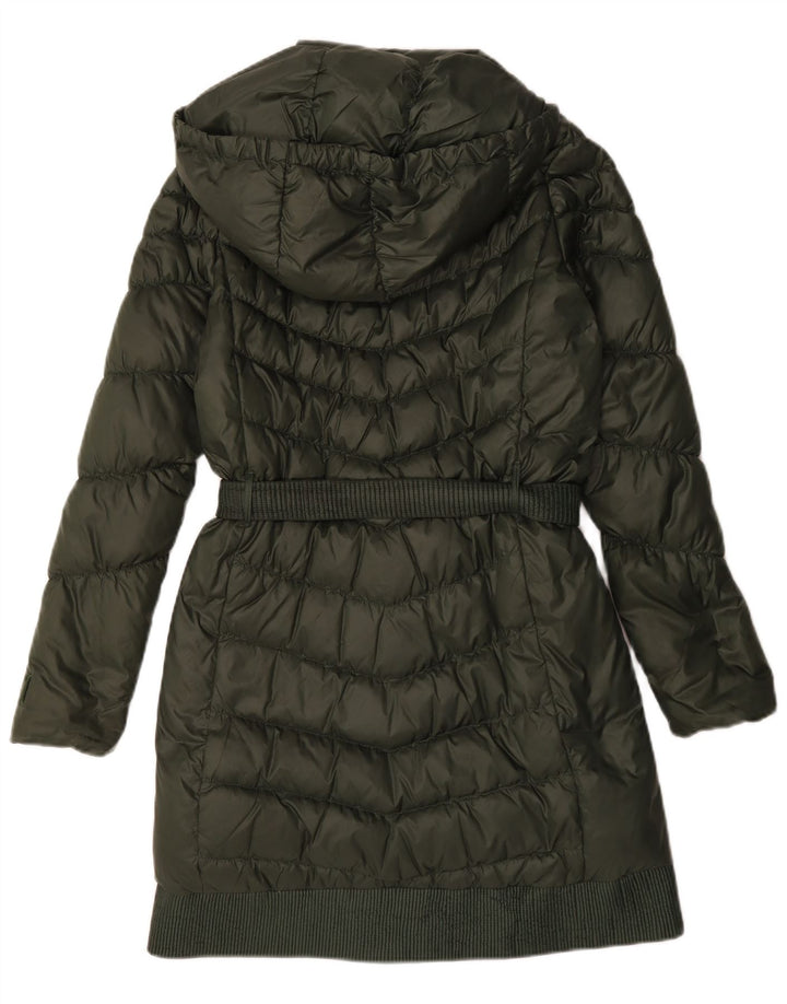 Liu Jo Womens Hooded Padded Jacket IT 40 Small Green Polyamide