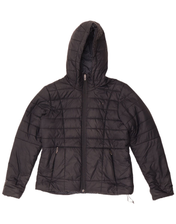 Under Armour Chaqueta acolchada con capucha Cold Gear para mujer, talla 40, talla M, color negro
