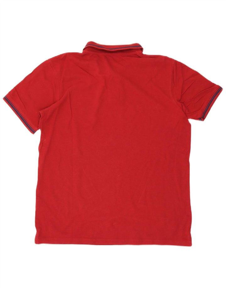 Carrera Mens Polo Shirt XL Red Striped Cotton