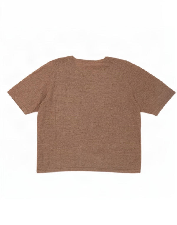 Marks & Spencer Womens Boat Neck Jumper Sweater UK 22 3XL Beige