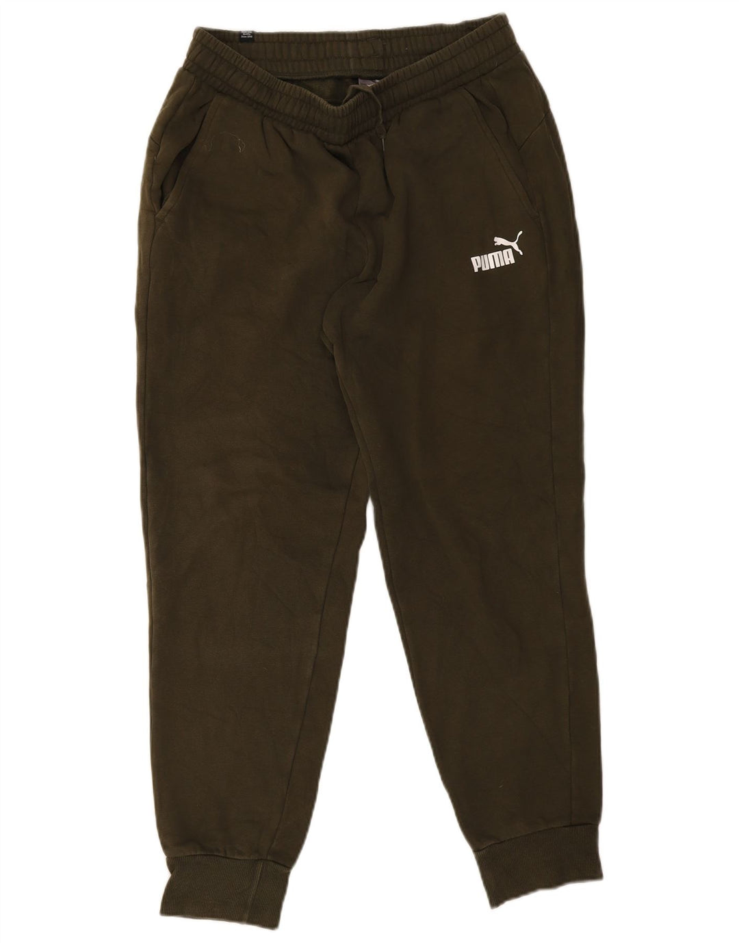Puma Mens Tracksuit Trousers Joggers Large  Khaki Cotton