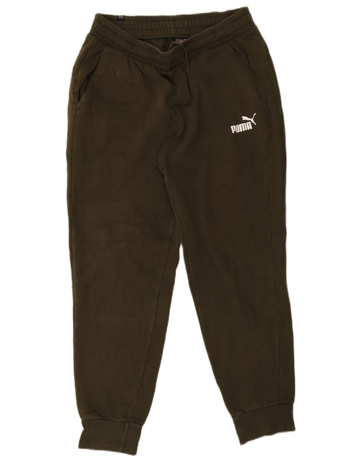 Puma Mens Tracksuit Trousers Joggers Large  Khaki Cotton