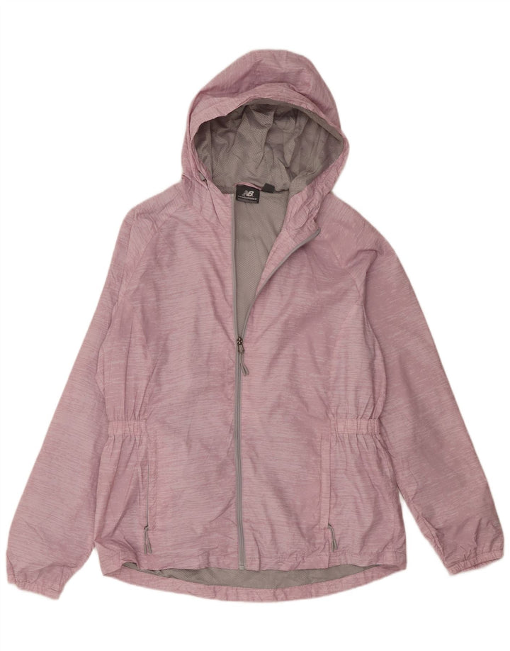 New Balance Womens Hooded Rain Jacket UK 18 XL Pink Polyester