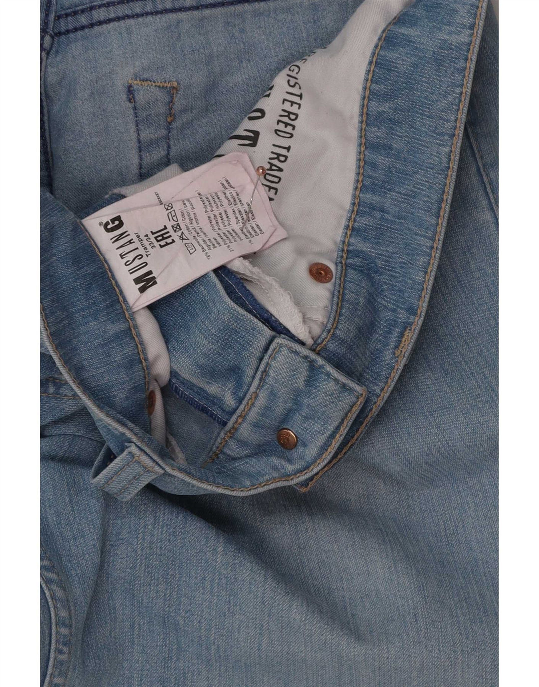 Mustang Jean droit Tramper homme W33 L34 bleu coton