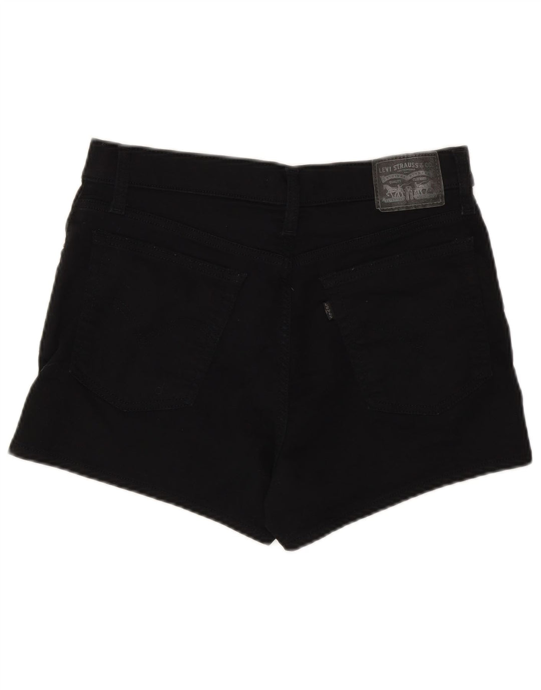 Γυναικείο ψηλό τζιν σορτς LEVI'S W31 μεσαίο μαύρο βαμβακερό