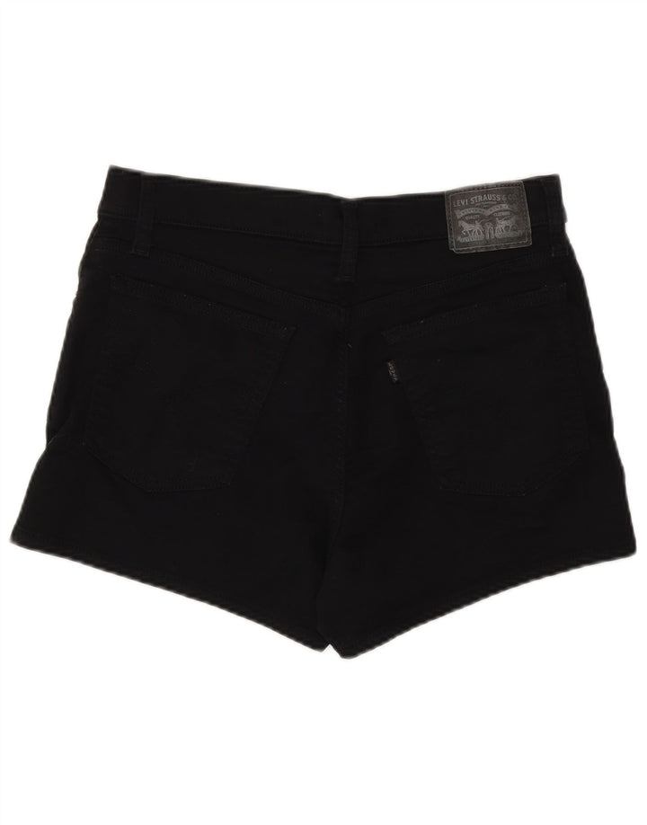 Γυναικείο ψηλό τζιν σορτς LEVI'S W31 μεσαίο μαύρο βαμβακερό