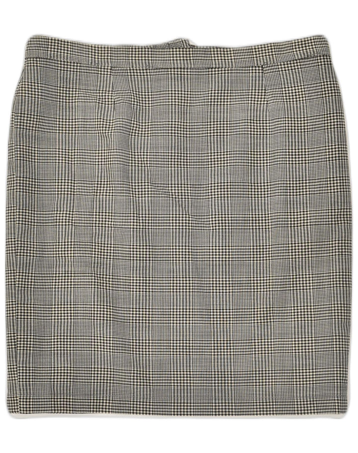 VINTAGE Womens Straight Skirt W32 Large Black Check Wool | Vintage Vintage | Thrift | Second-Hand Vintage | Used Clothing | Messina Hembry 