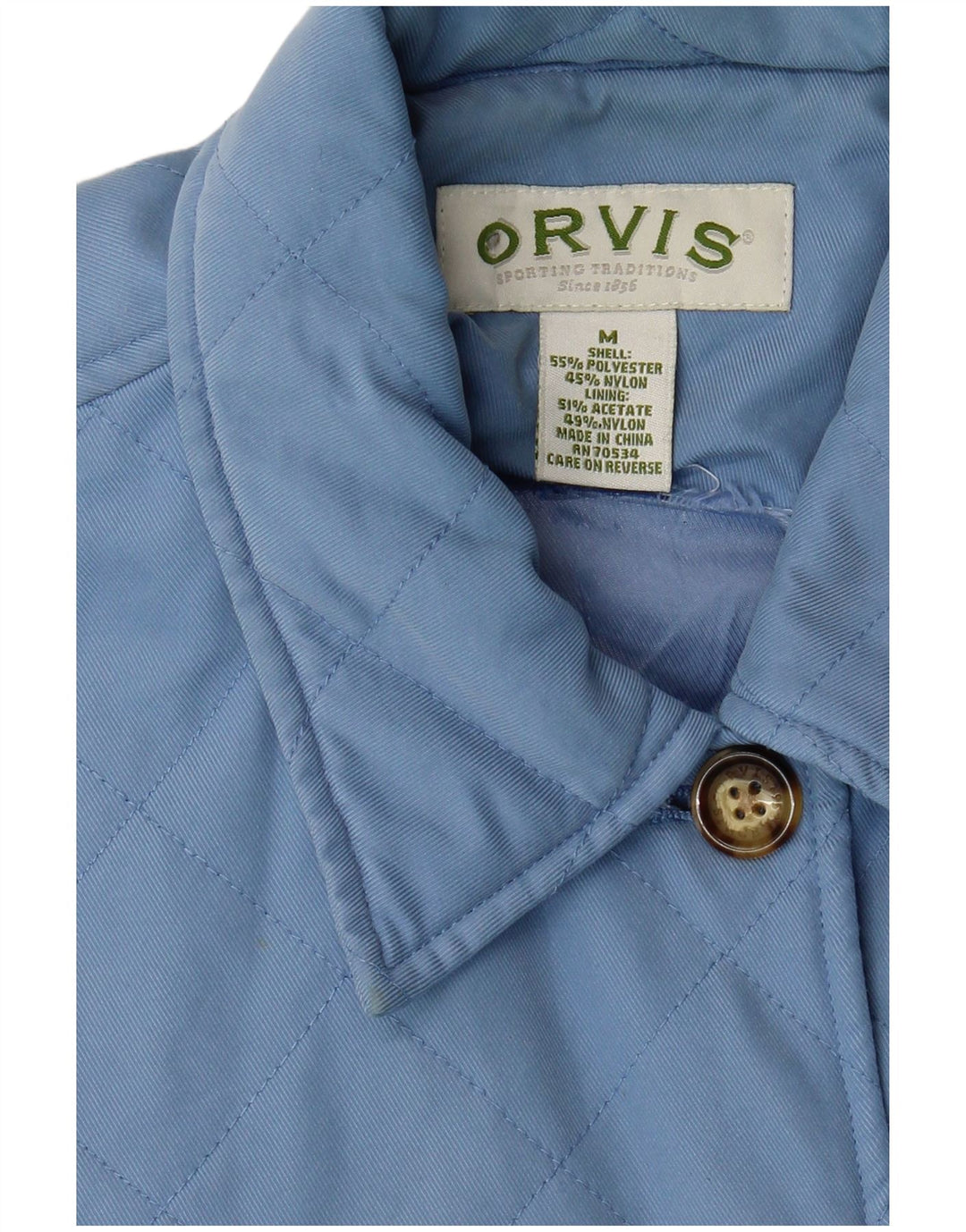 Orvis Womens Quilted Jacket UK 14 Medium Blue Polyester