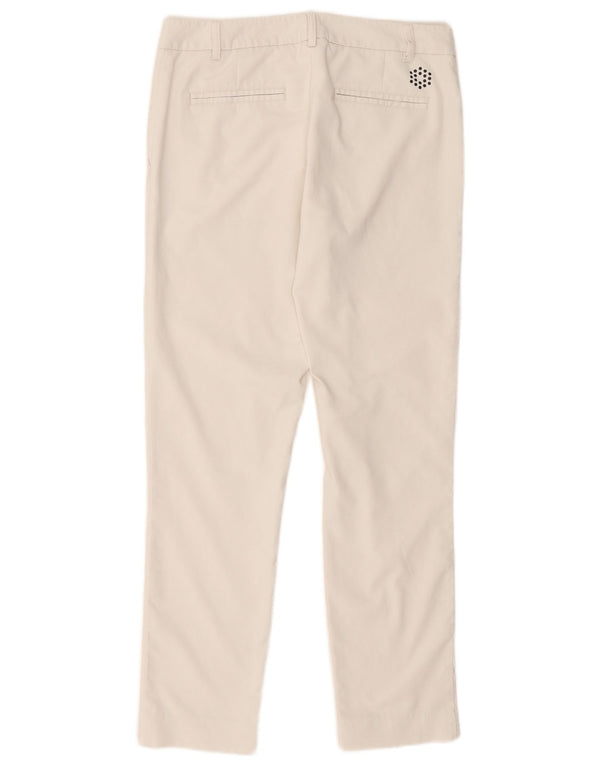 Pantaloni chino slim da donna Puma UK 10 Small W32 L28 poliestere bianco