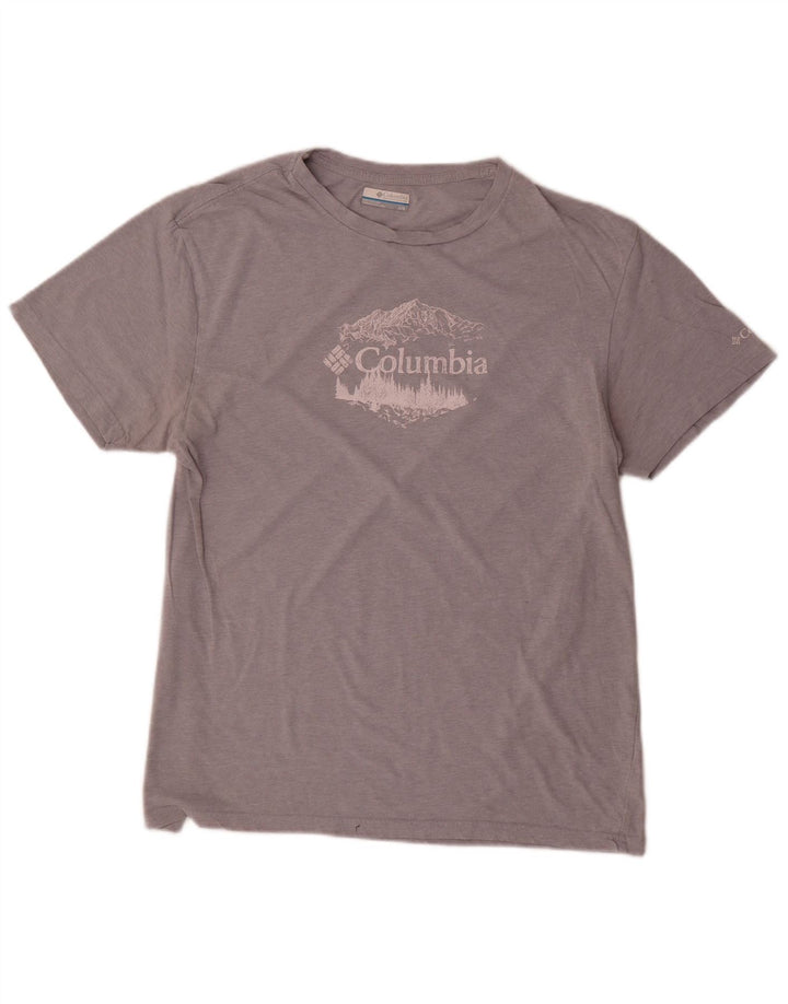 Columbia Mens Graphic T-Shirt Top Large Grey
