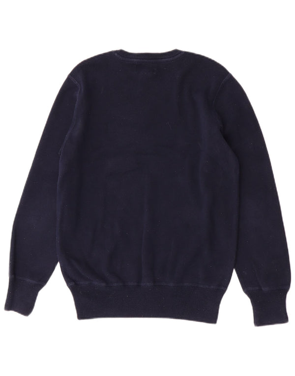 Polo Ralph Lauren Meninos moletom jumper 14-15 anos grande algodão azul marinho