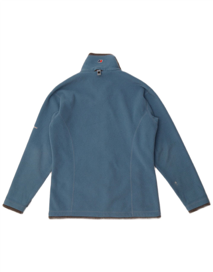 Berghaus Womens Oversized Fleece Jacket UK 8 Small Blue Polyester