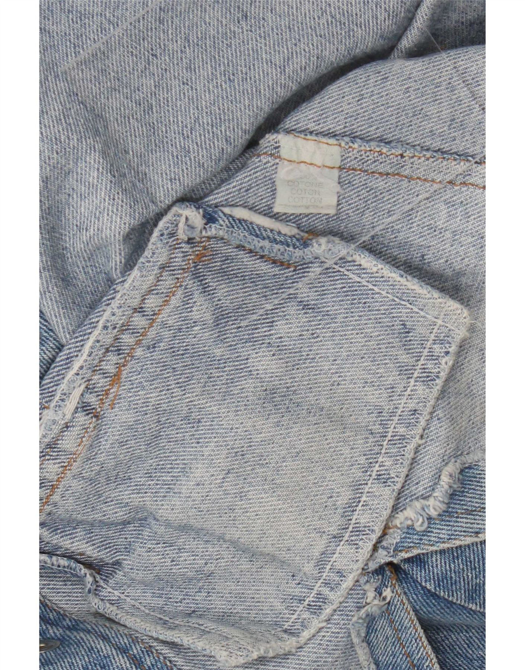 Vintage Dame Military Denim Jacket IT 46 Large Blue Cotton