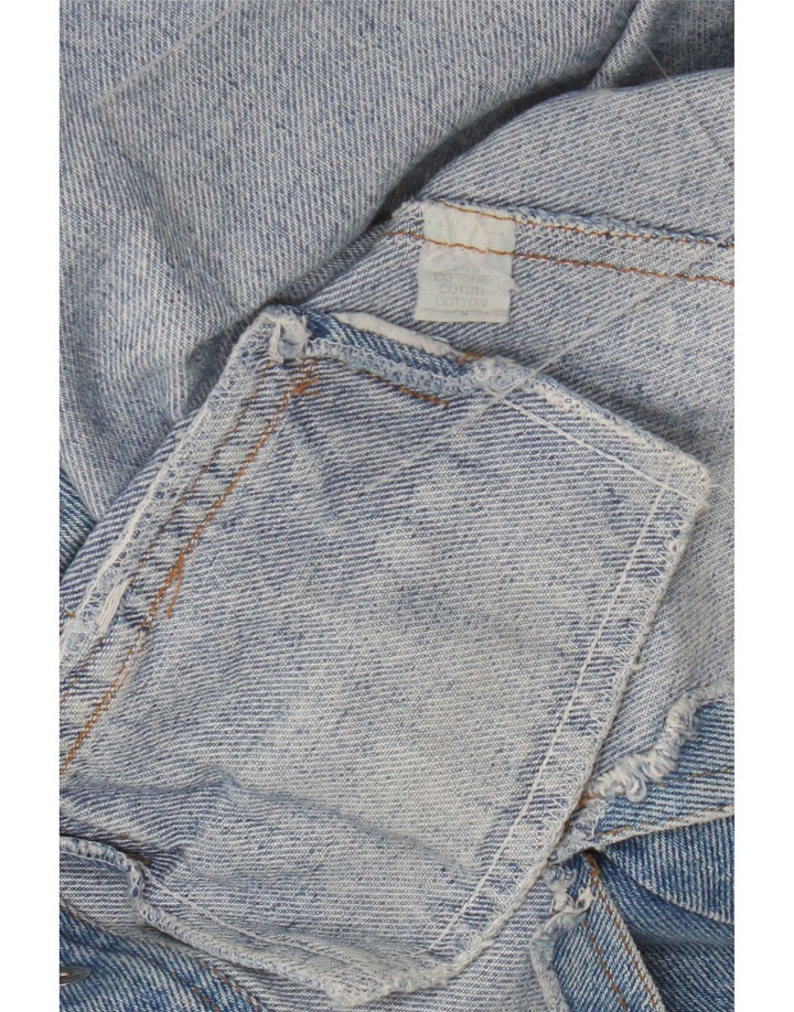 Vintage Dame Military Denim Jacket IT 46 Large Blue Cotton