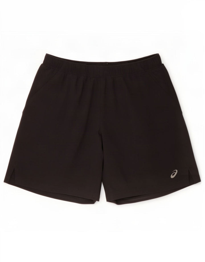 Pantaloncini sportivi da uomo Asics piccoli in poliestere nero