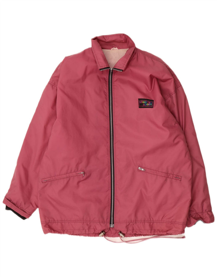 Vintage Mens Windbreaker Jacket UK 42 XL Pink Polyamide