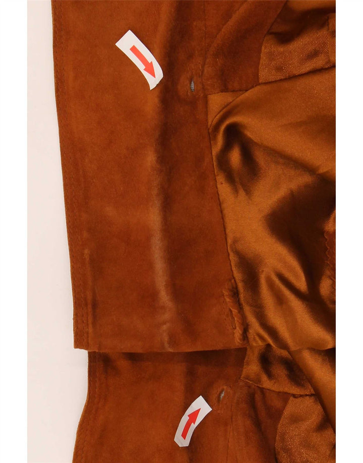 Gallotti Chaqueta De Ante Mujer IT 44 Cuero Marrón Medio