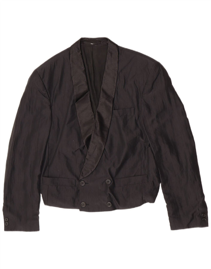 Studio Coletti Mens Double Breasted Blazer Jacket UK 38 Medium Black