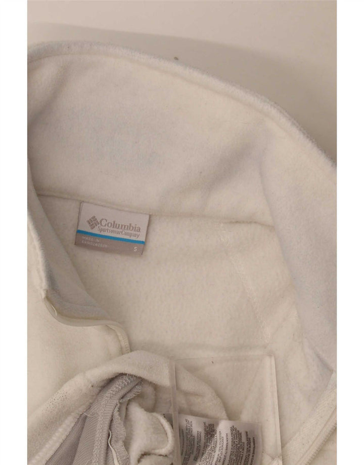 Jaqueta de lã feminina Columbia UK 10 poliéster branco pequeno