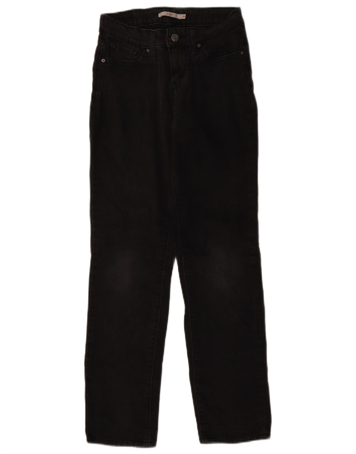 Levi's Damen 712 Slim Jeans W26 L29 Schwarze Baumwolle