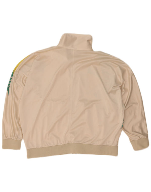 Ellesse Mujer Gráfico Chándal Top Chaqueta UK 40 XL Blanco Colorblock