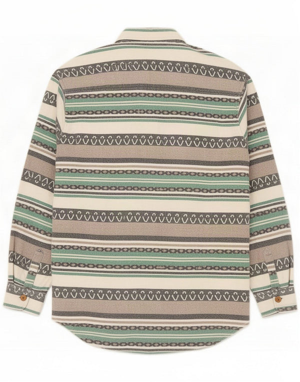Schild Mens Flannel Shirt Large Grey Striped