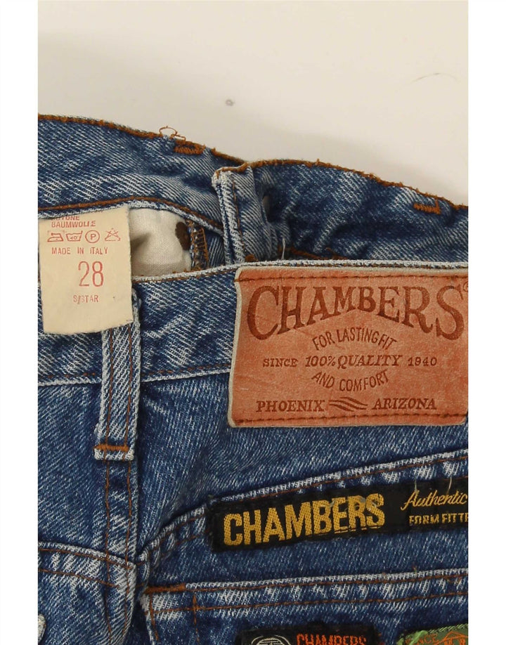 Chambers Mens Straight Jeans W28 L30 Blue Cotton