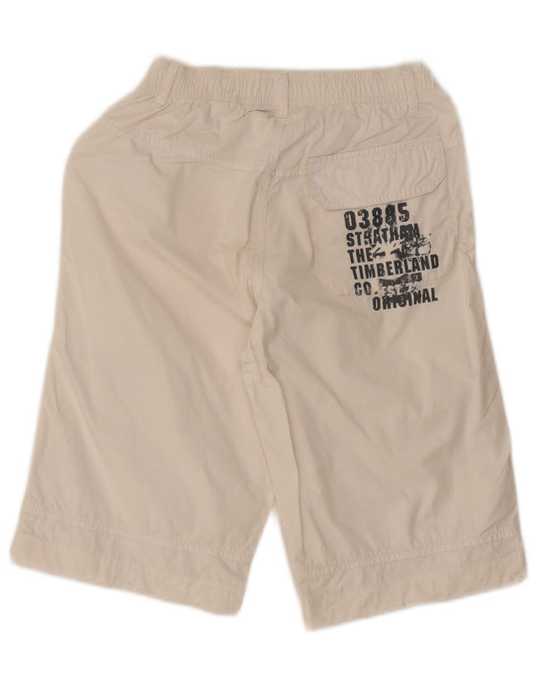 Timberland Boys Graphic Cargo Bermuda kratke hlače 9-10 godina W26 bijeli pamuk