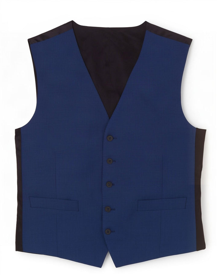 Gilet da uomo Ben Sherman piccolo in lana color block blu