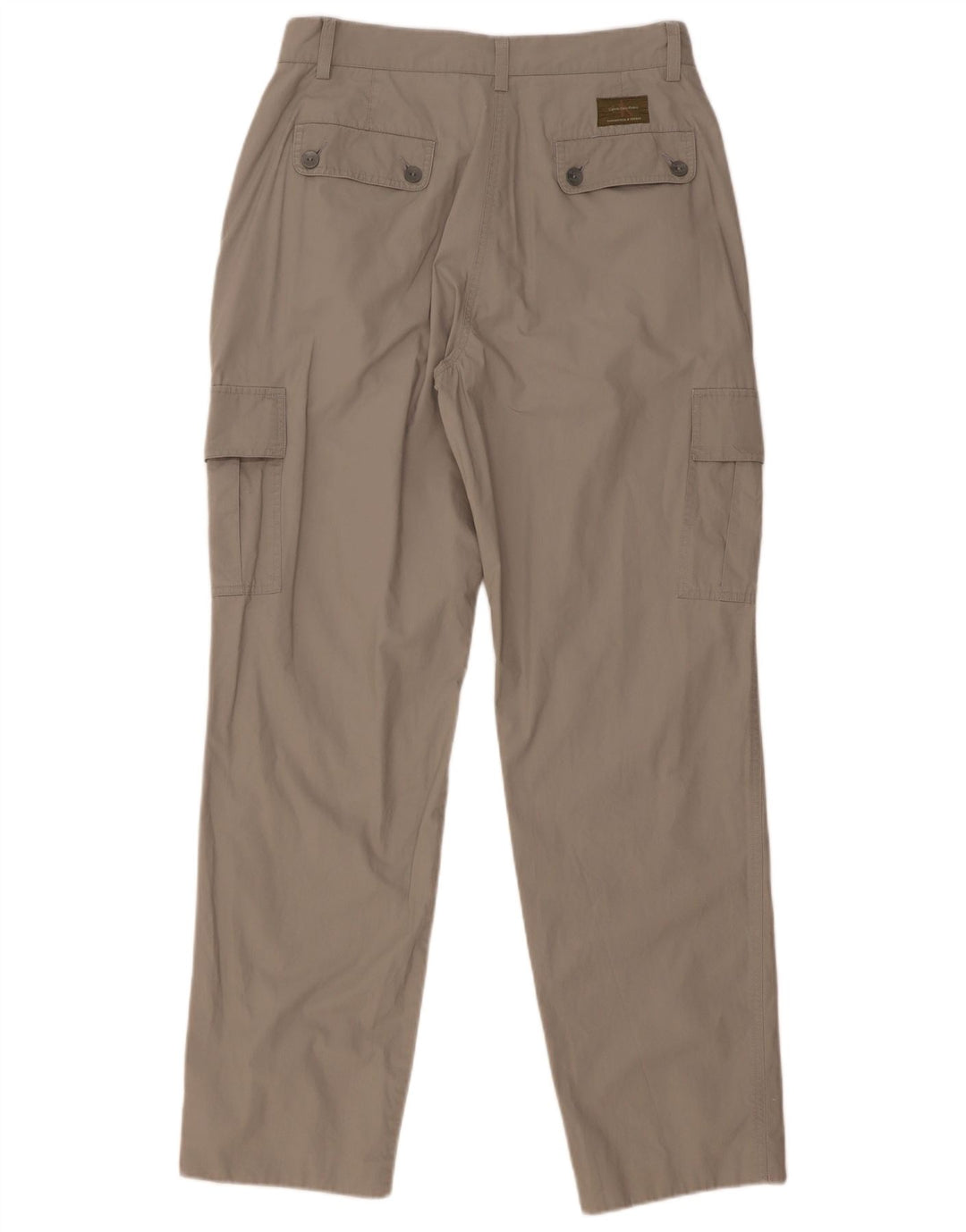 Calvin Klein Womens Straight Cargo Trousers W29 L32 Grey Cotton