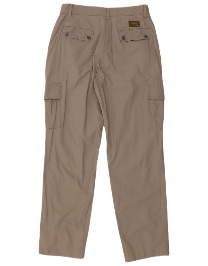 Calvin Klein Womens Straight Cargo Trousers W29 L32 Grey Cotton