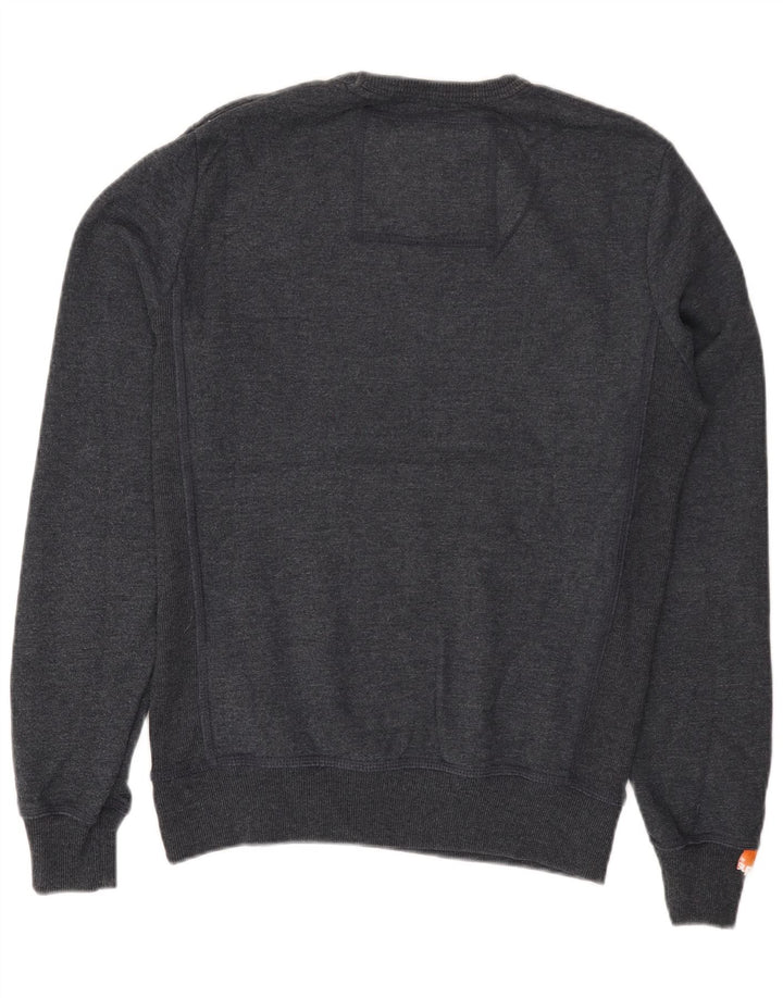 SUPERDRY Mens Sweatshirt Jumper Medium Navy Blue Cotton