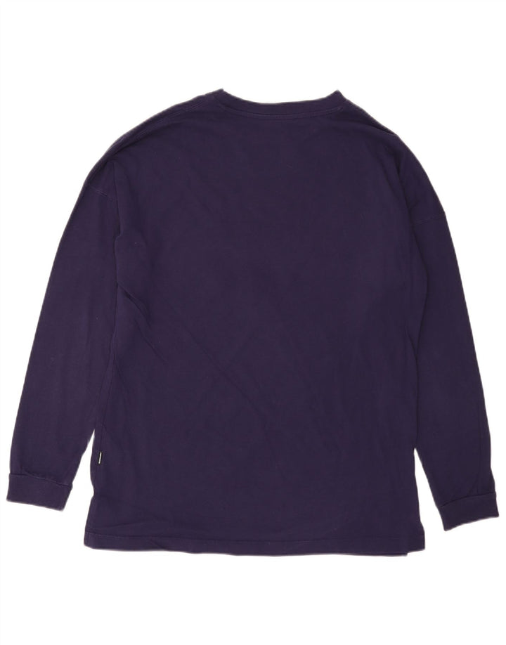 CONVERSE Top da donna a maniche lunghe UK 14 cotone viola medio