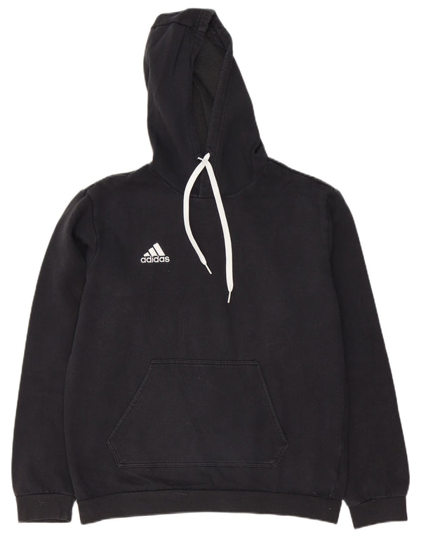 Felpa con cappuccio da uomo Adidas Medium in cotone nero