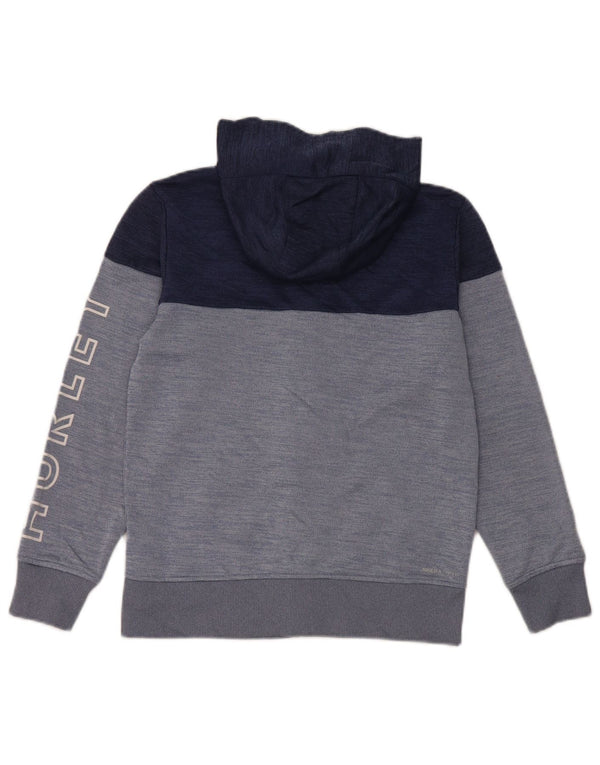 Hurley Pull à capuche zippé pour garçon 10-11 ans Bleu marine moyen Colourblock