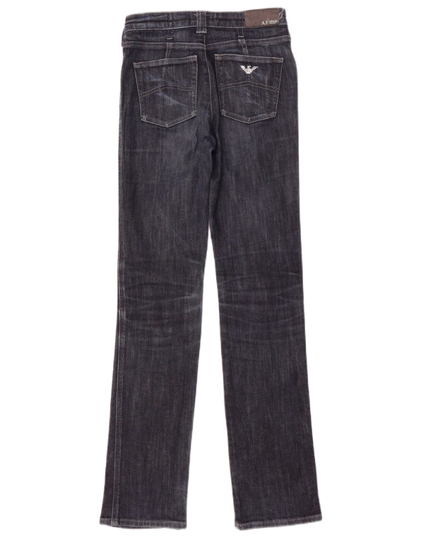 Armani Damen Straight Jeans W26 L32 Marineblaue Baumwolle