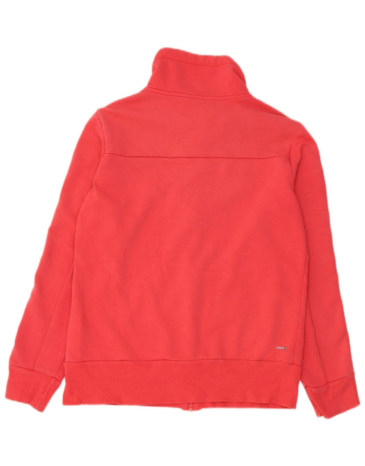 Adidas Womens Climalite Tracksuit Top Jacket UK 12/14 Medium Red