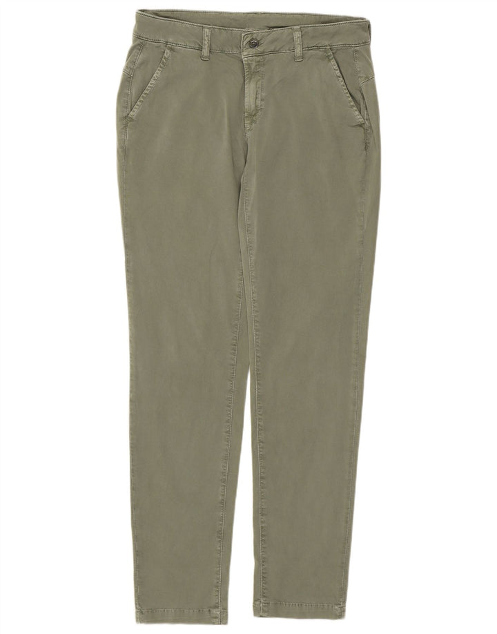 Kappa Womens Slim Chino Trousers IT 44 Medium W30 L29 Green