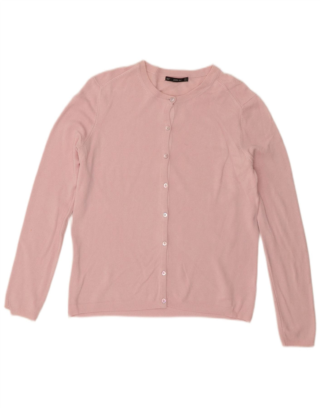 Zara Dame Cardigan Sweater UK 12 Medium Pink