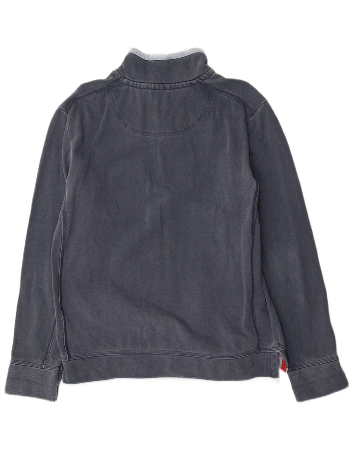 Fat Face Mens Zip Neck Sweatshirt Jumper Medium Navy Blue Cotton