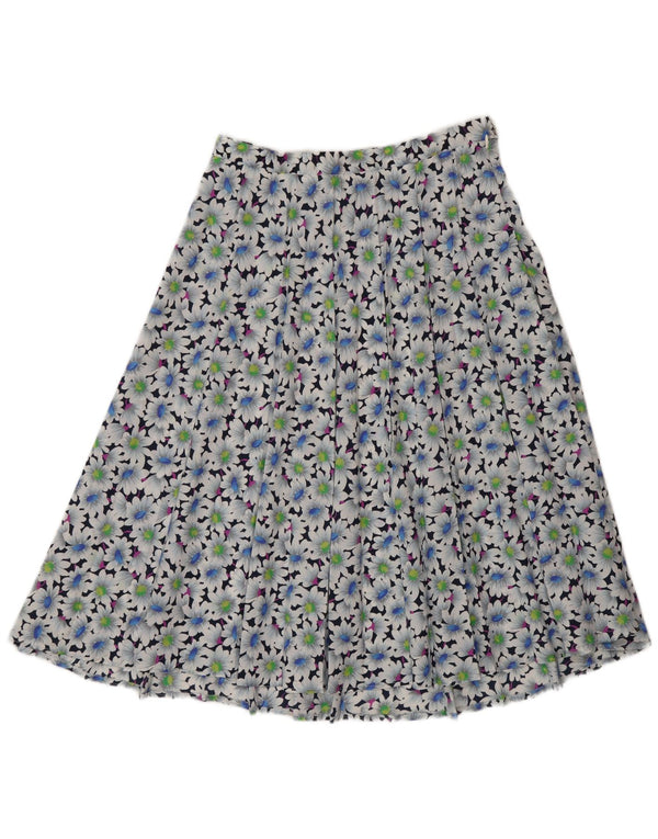 Vintage Womens Pleated Skirt W32 Large  Multicoloured Floral