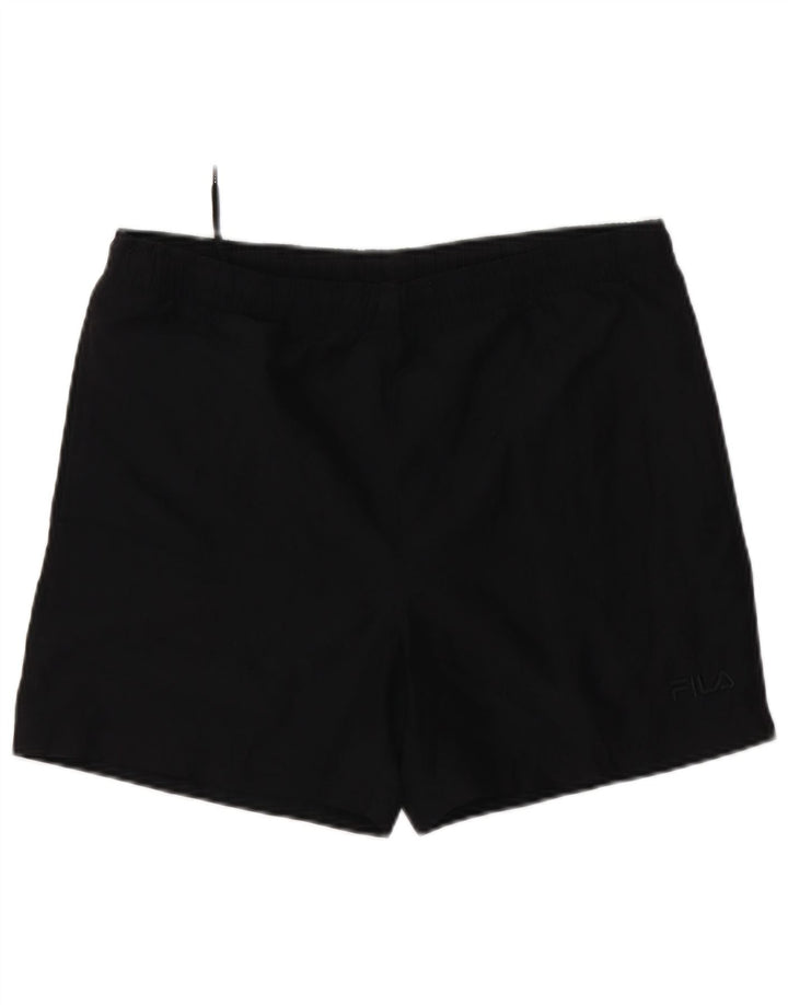 Pantaloncini da bagno da uomo FILA piccoli in poliestere nero