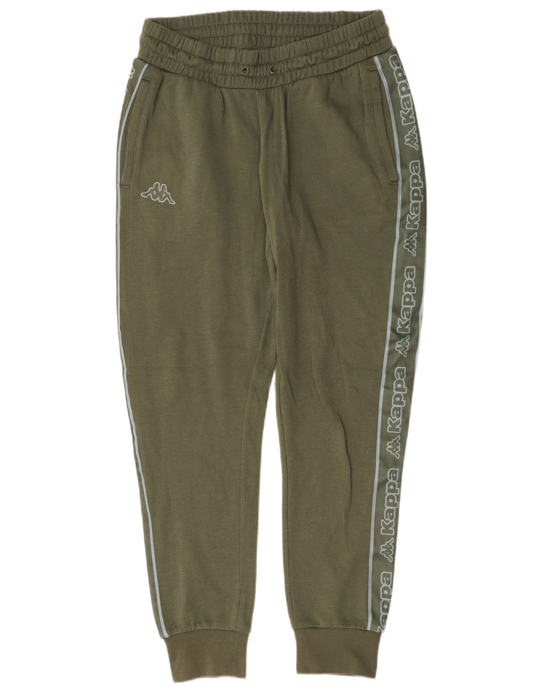 Kappa Mens Graphic Tracksuit Trousers Joggers Medium Khaki Cotton